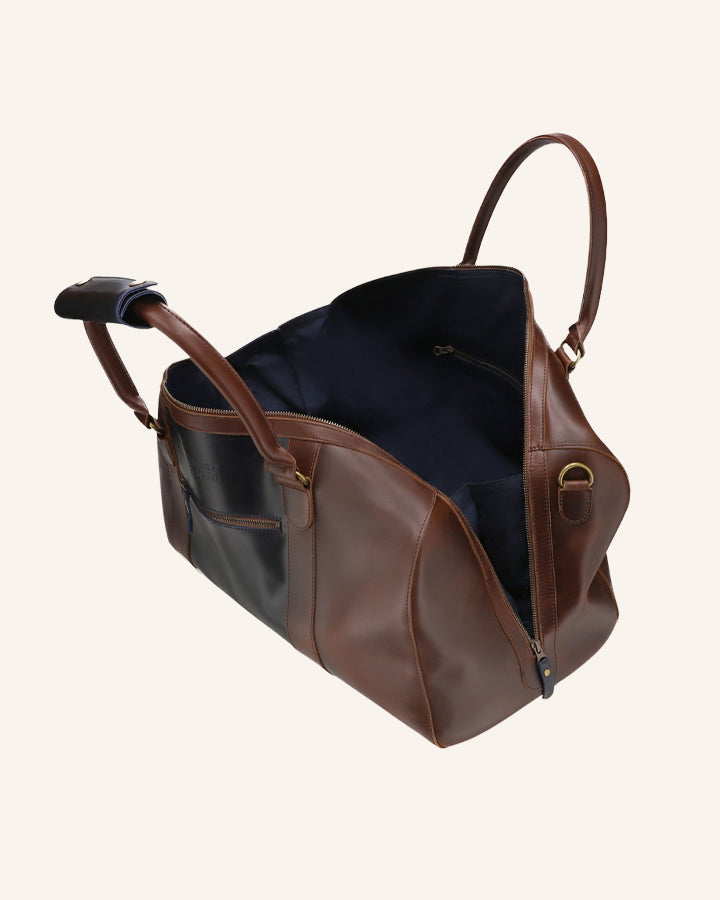 Leder Weekender Willow Mixmatch | Blau