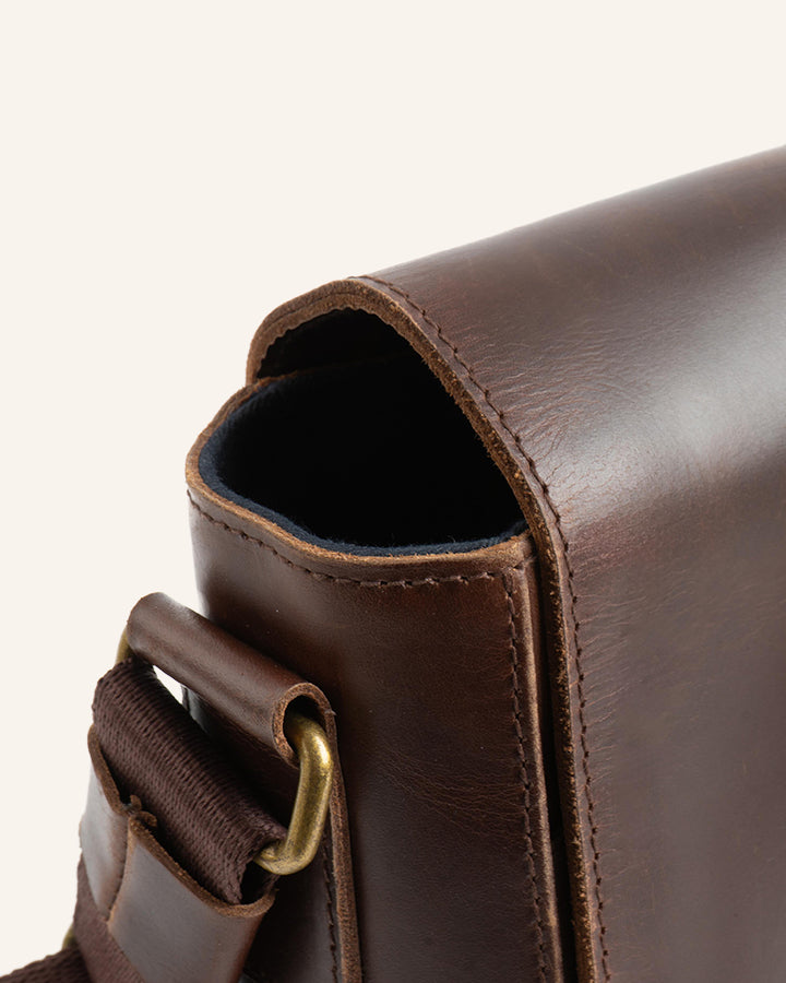 Leder Messenger Bag Times