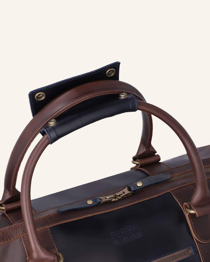 Leder Weekender Willow Mixmatch | Blau