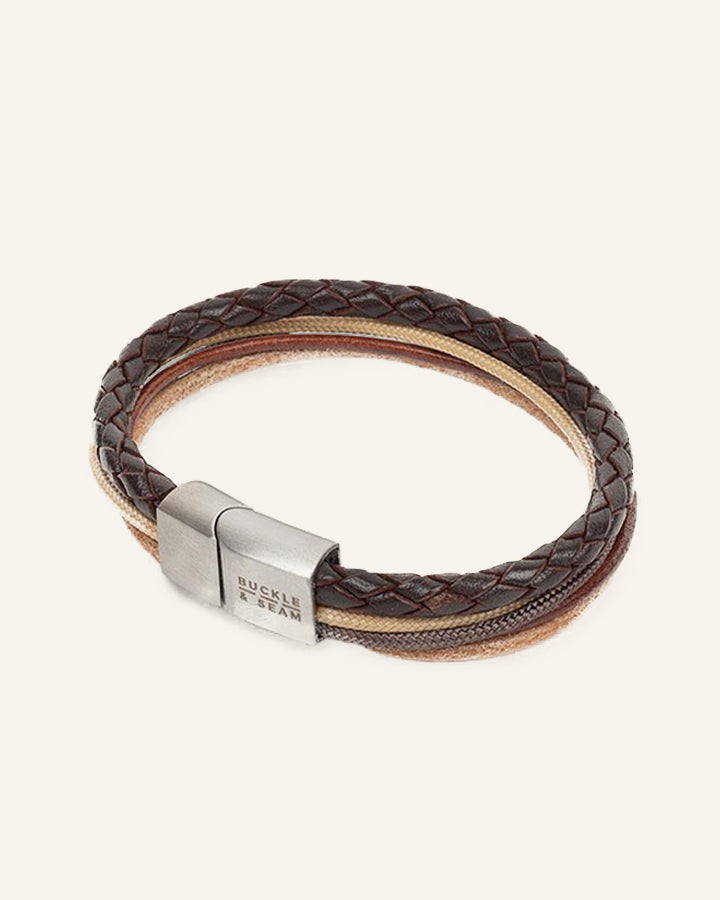 Leder Armband Manu braun