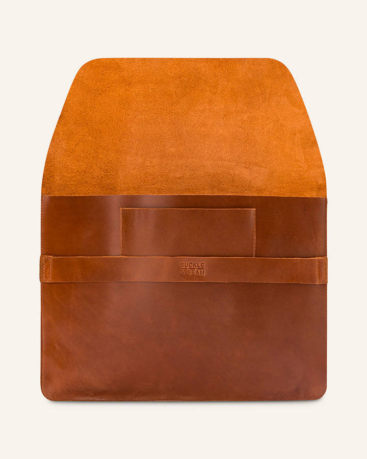 Leder Laptop Sleeve Terra