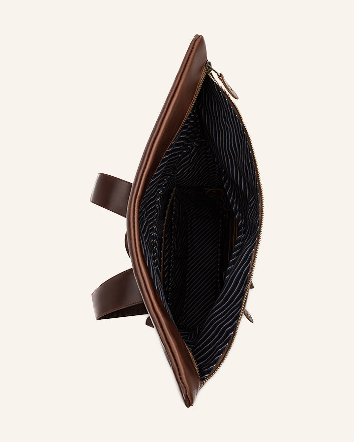 Leder Rolltop Rucksack Norman