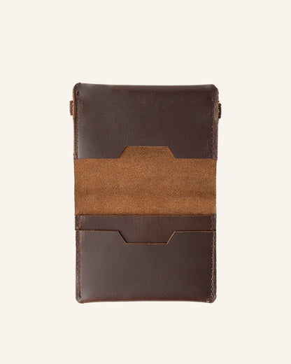 Leder Kartenetui Finley Braun