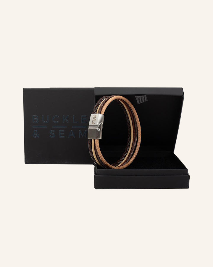 Leder Armband Manu braun
