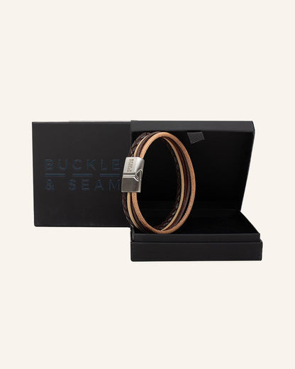Leder Armband Manu braun