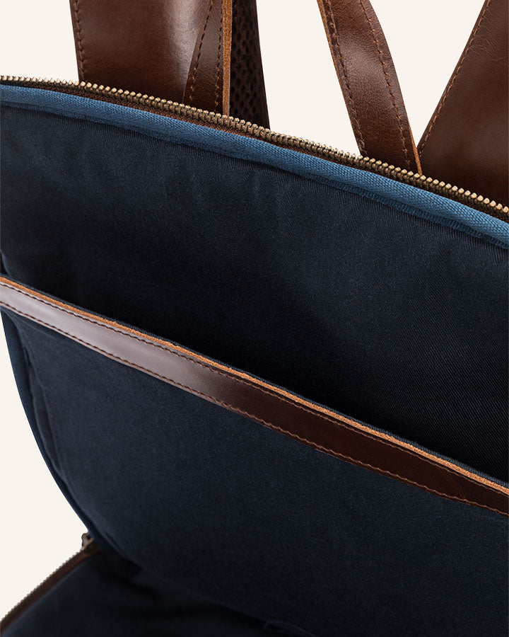 Leder Rolltop Rucksack Norman