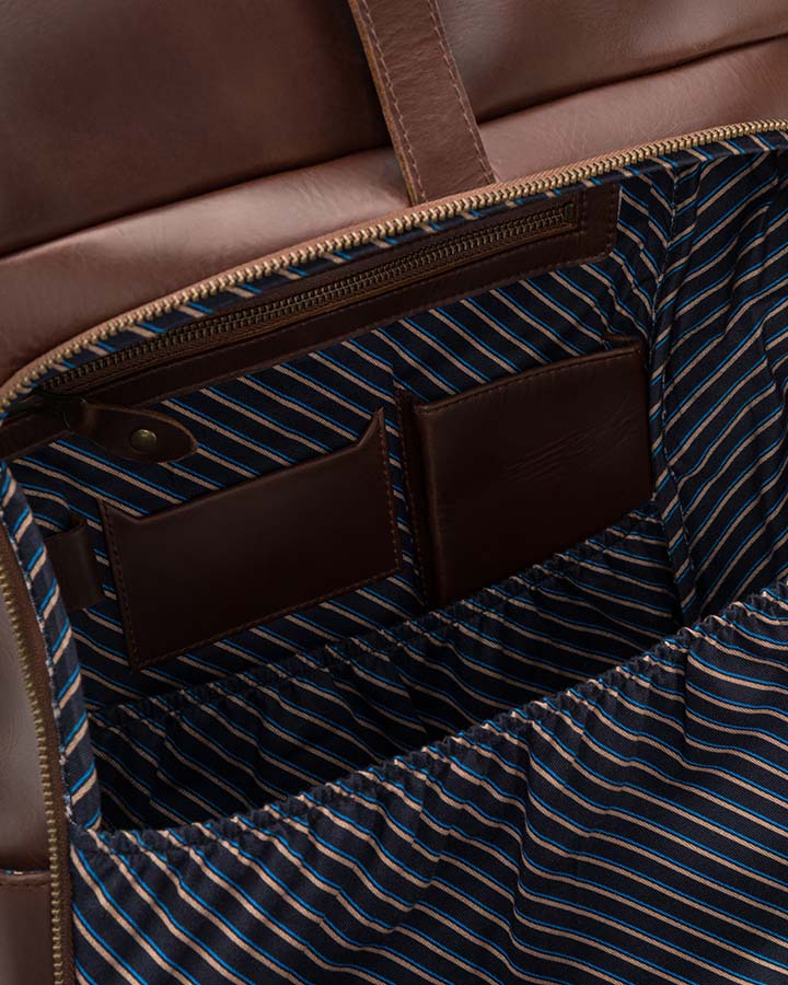 Leder Rolltop Rucksack Norman