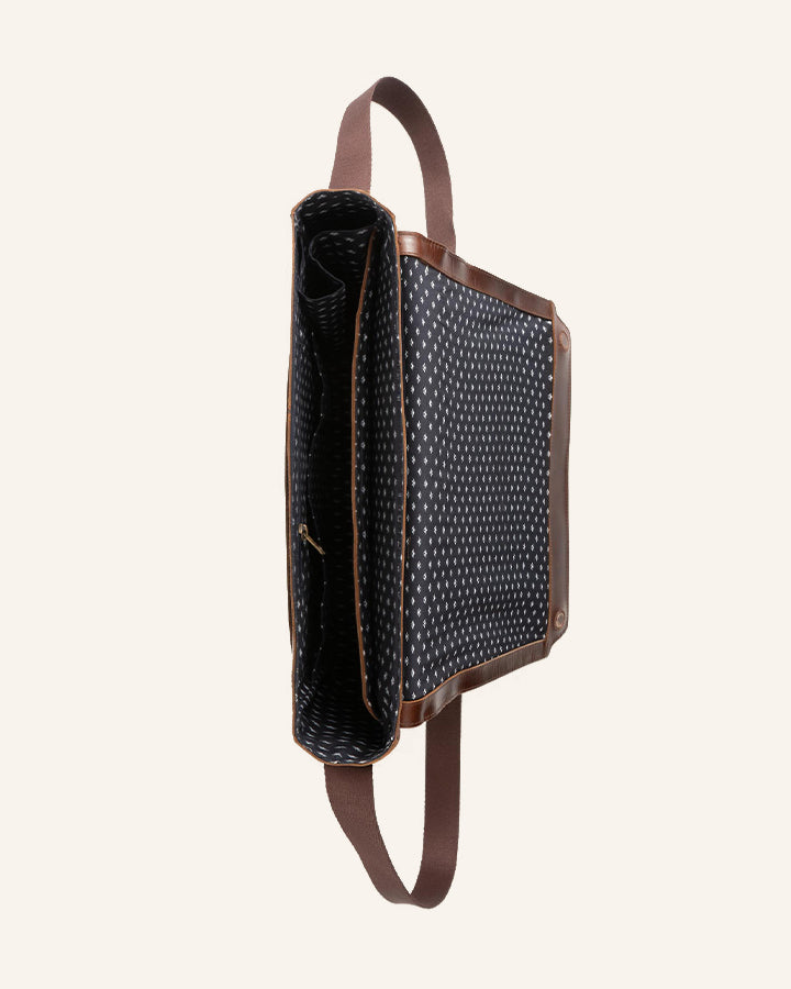 Leder Messenger Bag Times